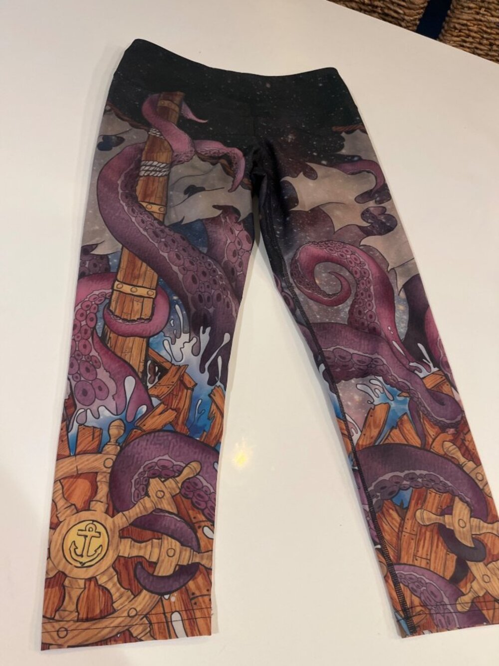 Octopus Tentacle Nautical-Themed Leggings Eagle Rock Werkshop Size L Made With I
